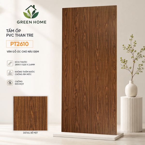 Tấm Ốp PVC Than Tre Hobi PT2610