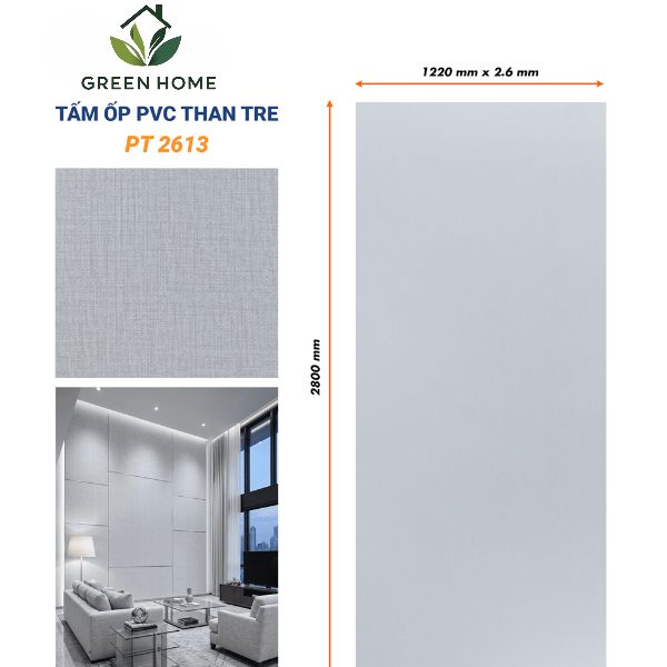Tấm Ốp PVC Than Tre Hobi PT2613
