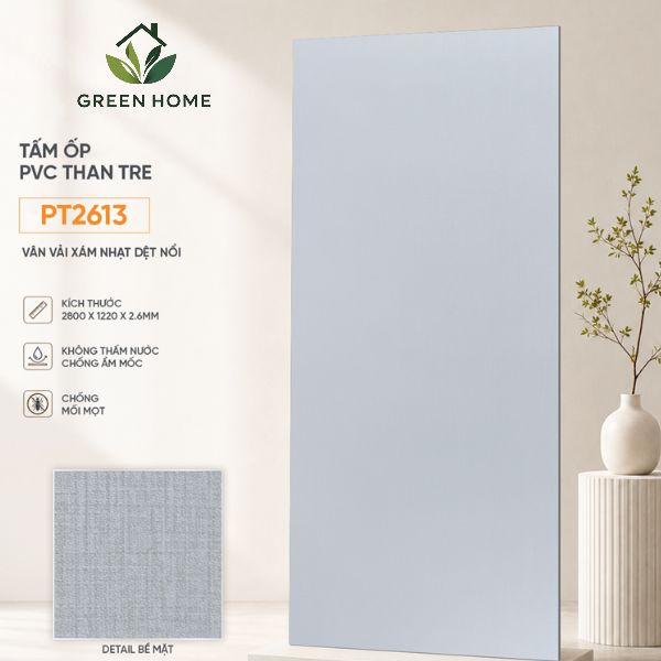 Tấm Ốp PVC Than Tre Hobi PT2613