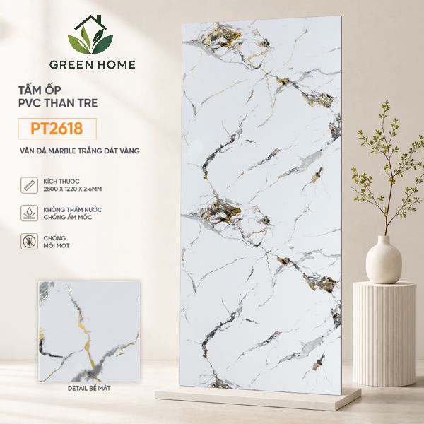 Tấm Ốp PVC Than Tre Hobi PT2618