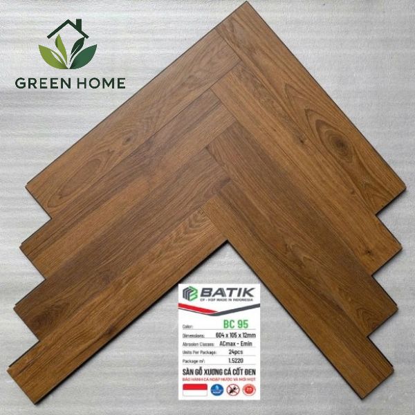 sàn gỗ xương cá Batik BC 95